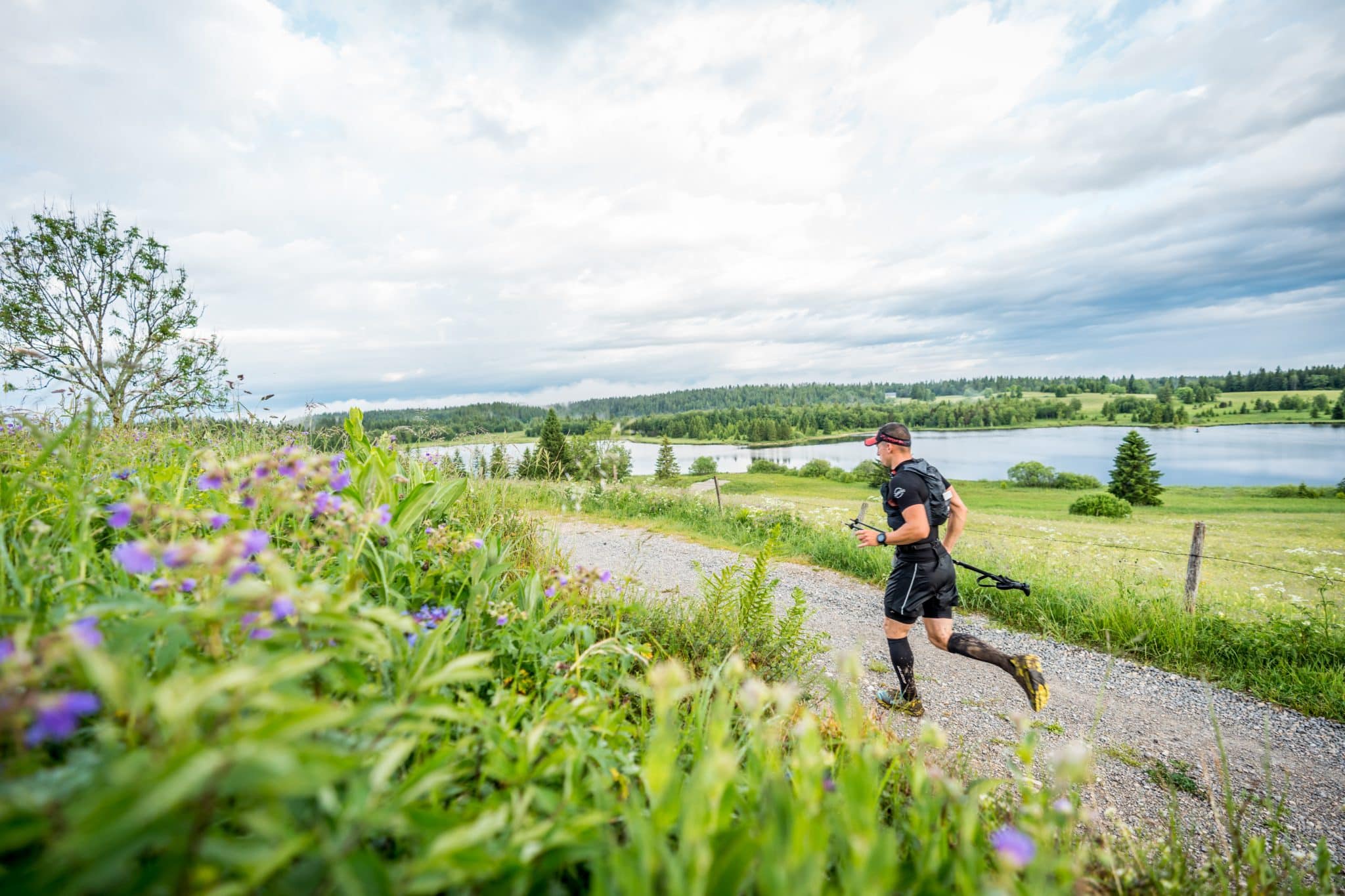 The Transju Trails foot race in the Jura mountains in June