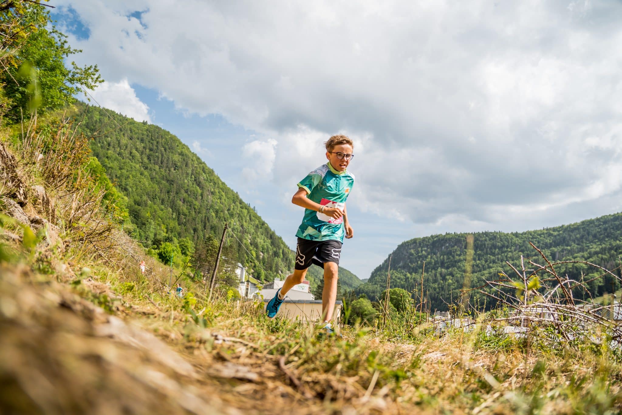 The Transju Trails child race in the Jura Mountains