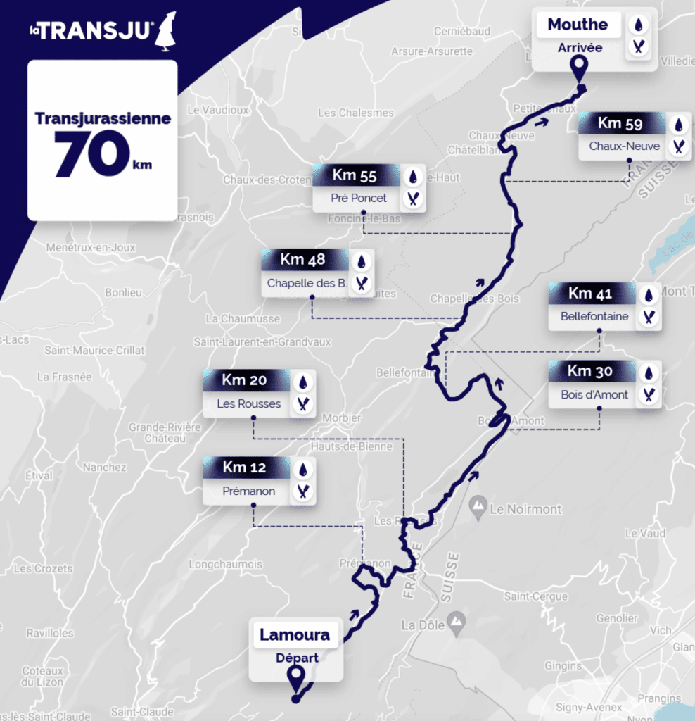 Parcours de La Transju 70 km