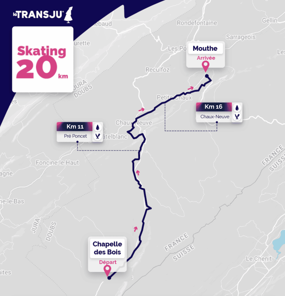 Parcours de La Transju Experience Skating 20 km