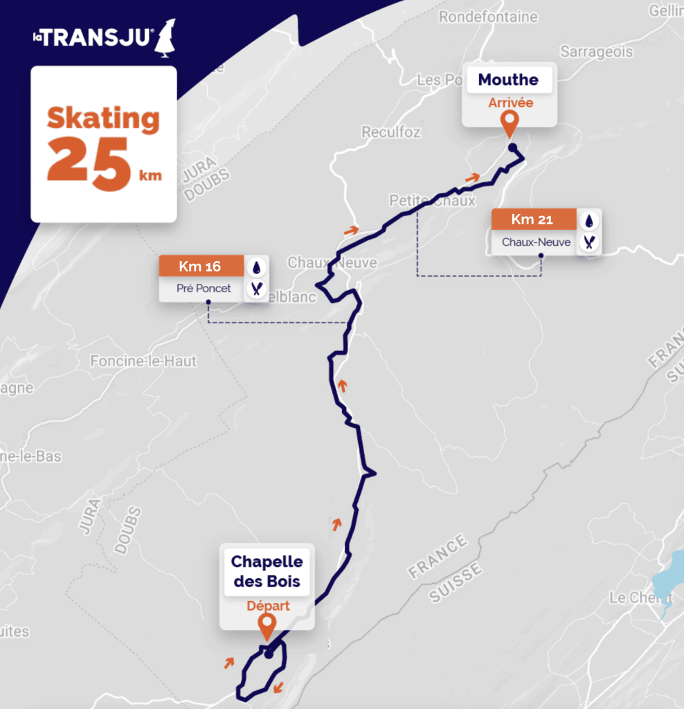 Parcours de La Transju Skating 25 km