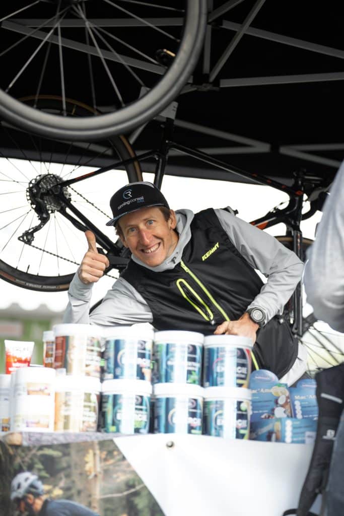 Brand village of La Transju&#039; Cyclo bike race in the Jura