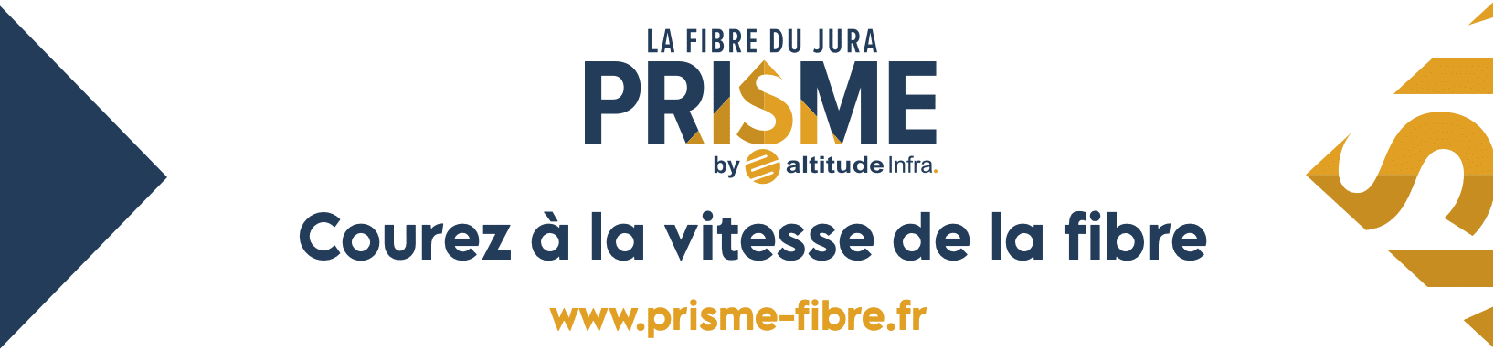 La fibre du Jura par Prisme by Altitude Infra Partenaire des bénévoles de La Transju'